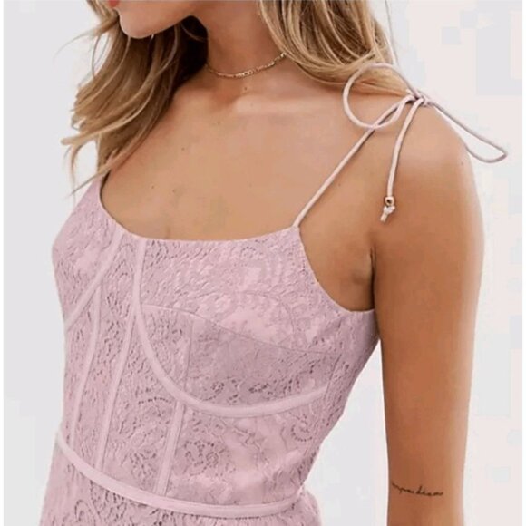 Keepsake the label nwt sense corset detail lace midi dress size M - Picture 3 of 14